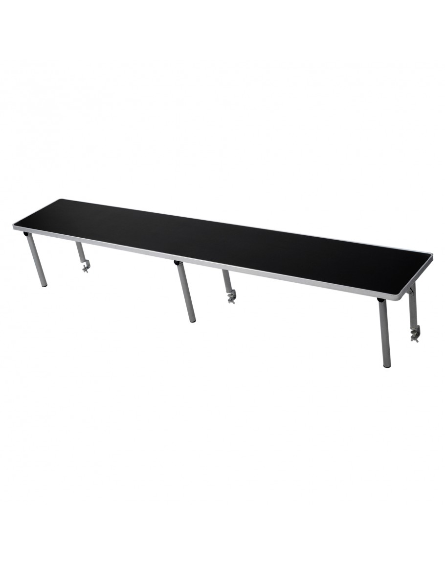 6 Foot Rectangle Portable Wood Bar Top Riser, Black Laminate for Sale